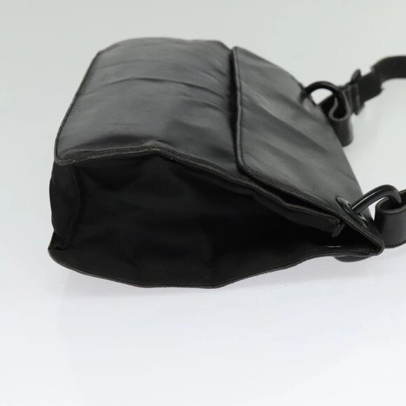 PRADA Shoulder Bag Leather Black Silver Auth 141077 - Picture 6 of 16